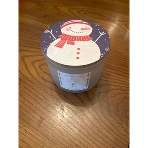 Western Brook Let It Snow Cozy‎ Cashmere Scented Candle 16 oz Snowman Lid